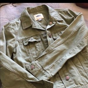 Old navy olive green denim jacket